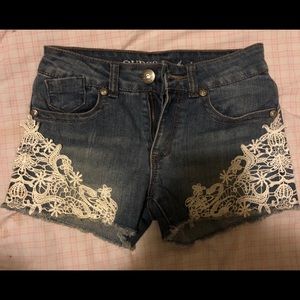 Lace Denim Shorts from Guess